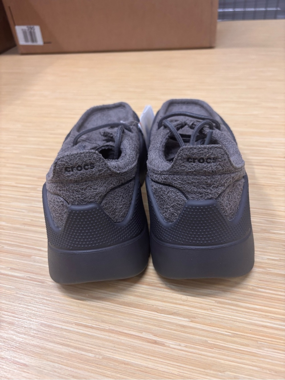 CROCS Women’s Gray Suede-Textured Slip-On Sneakers